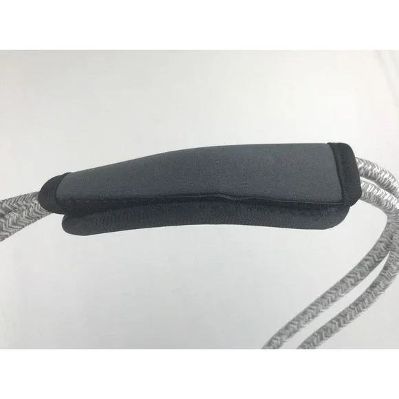 QOGIR Gray Neoprene Tote Bag Red White Stripe‎ Beach Travel Zipper Pouch - Picture 8 of 16